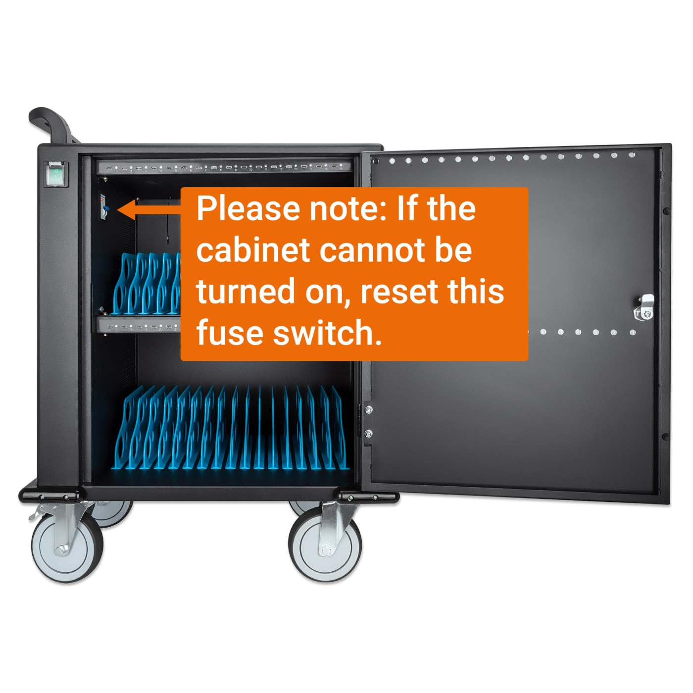 Carro de carga profesional con 32 puertos USB-C - 576W Image 9