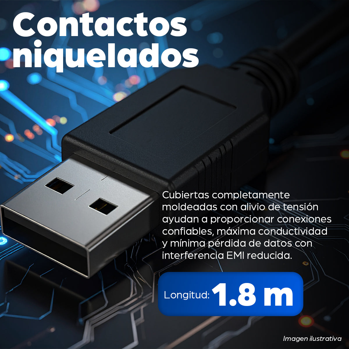 Cable USB de alta velocidad para dispositivos