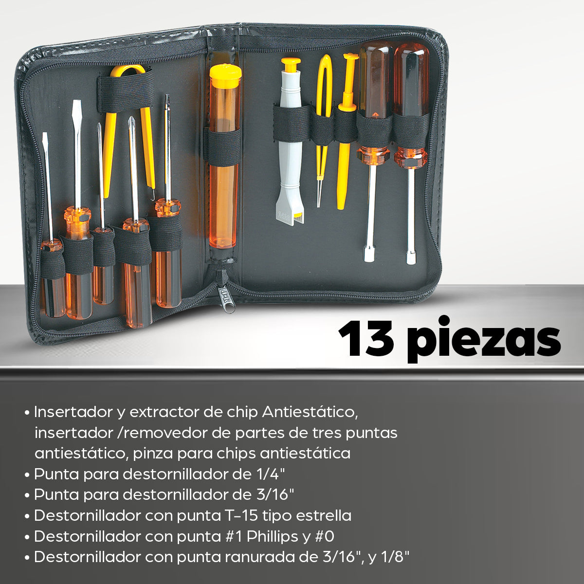 Juego de herramientas básicas para computadora