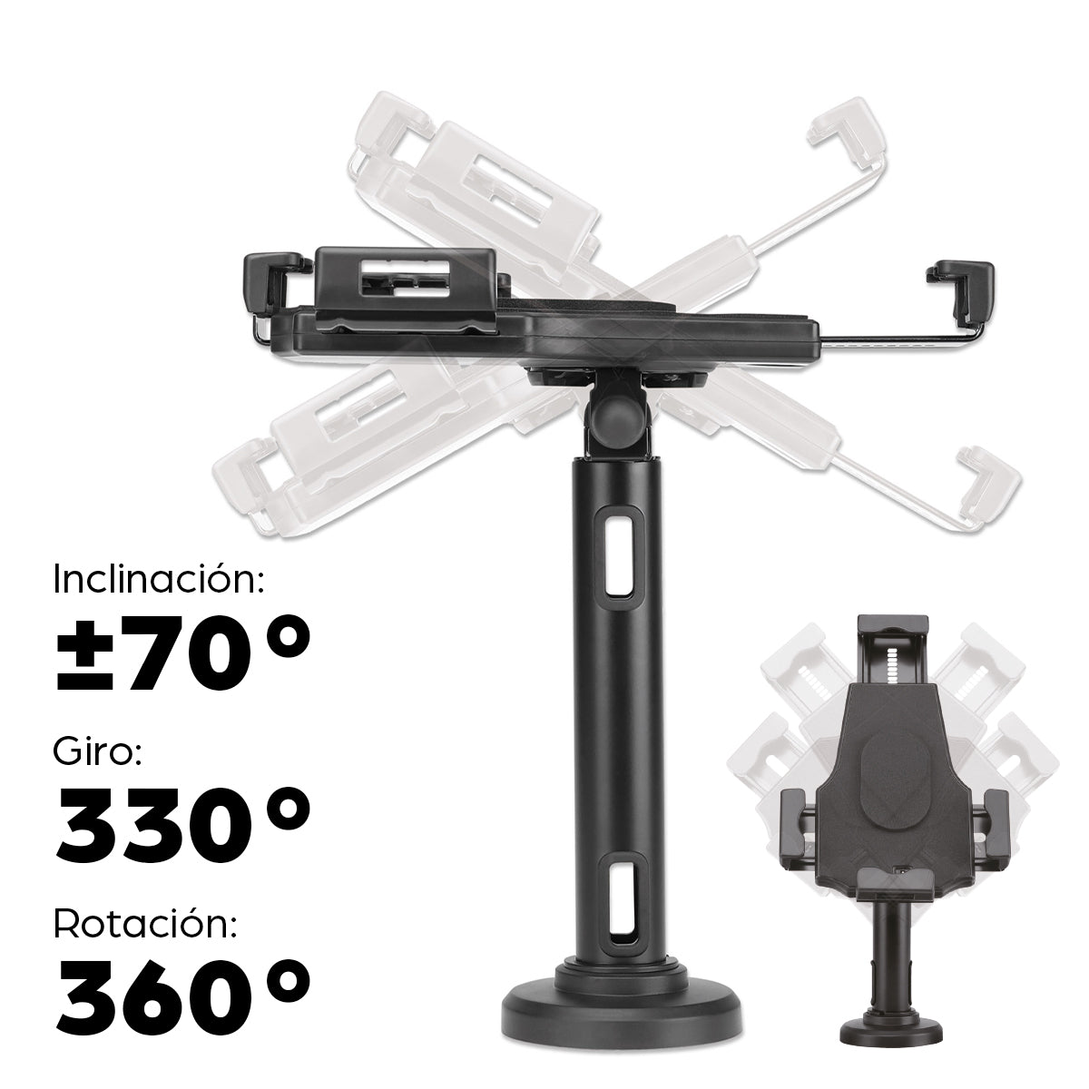Soporte antirrobo para Tableta o iPad con opción de montaje en escritorio o pared