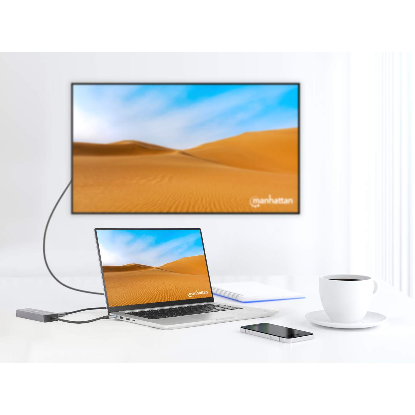 Estación Docking para conexión USB-C 7 en 1 con carga de energía Image 9