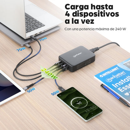 Estación de carga PD con 4 puertos USB-C - 240 W
