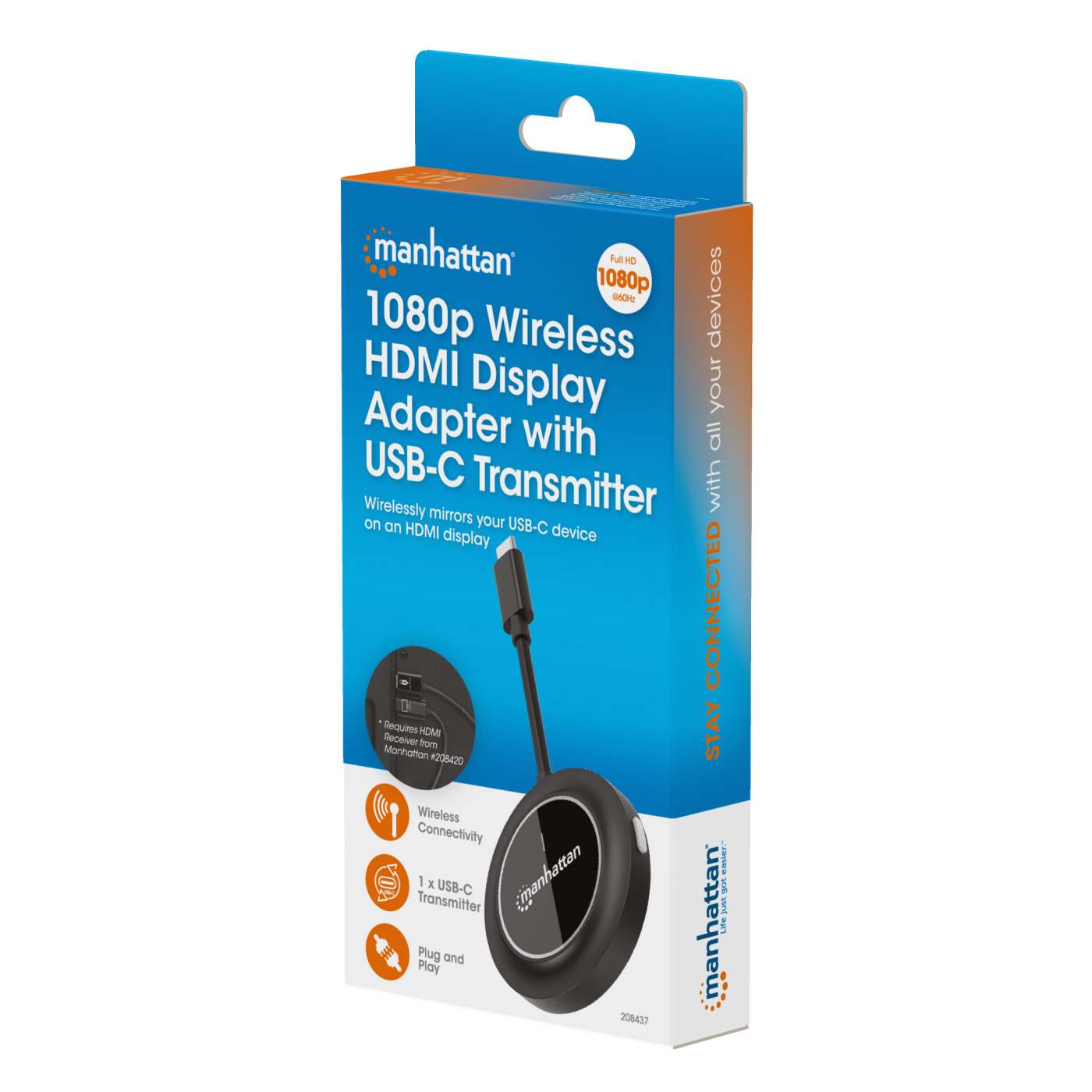 Transmisor USB-C inalámbrico HDMI 1080p Packaging Image 2