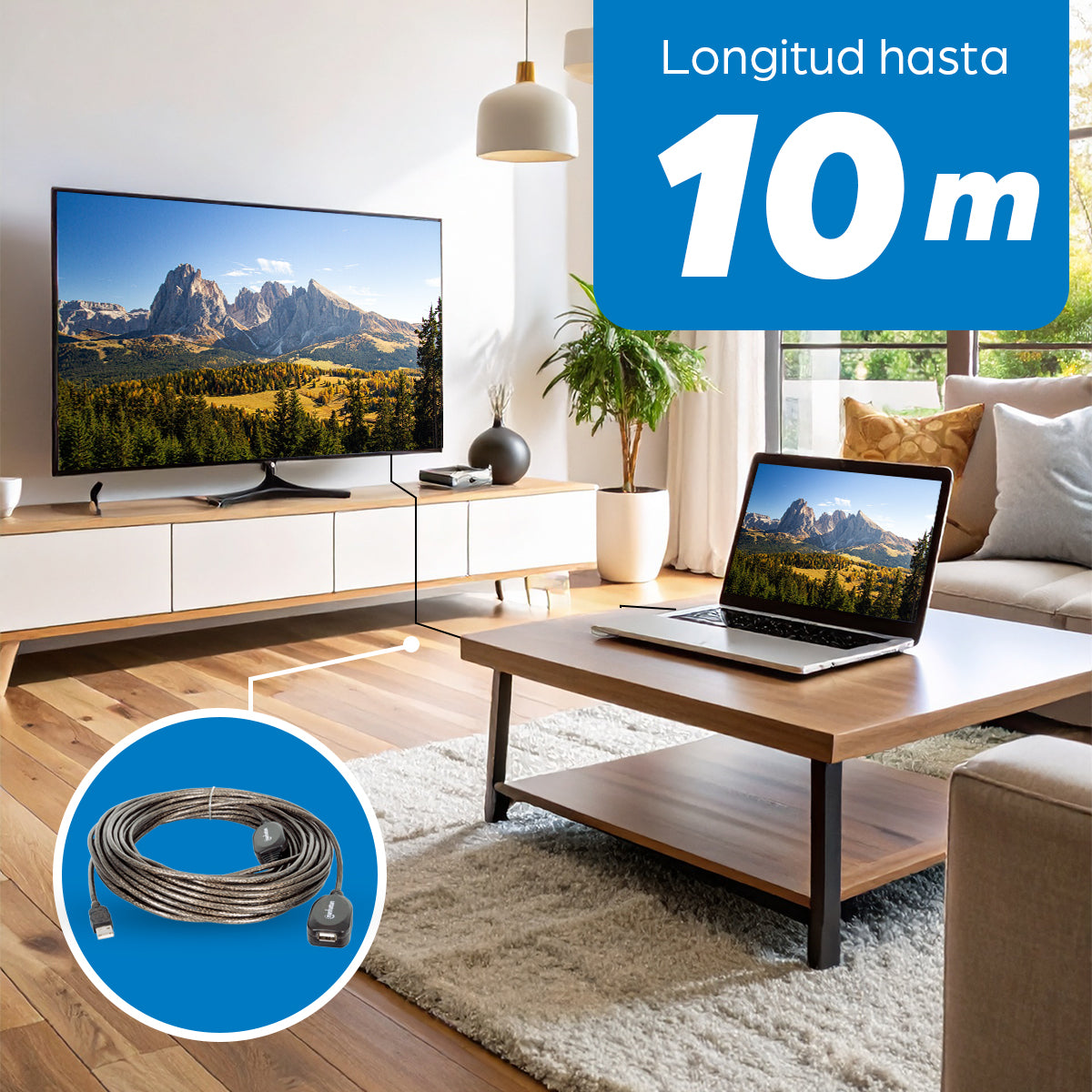 Cable de extensión activo USB de alta velocidad