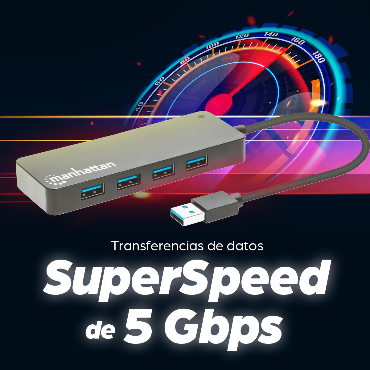 Hub USB con 7 puertos USB-A 3.2