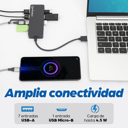 Hub USB con 7 puertos USB-A 3.2