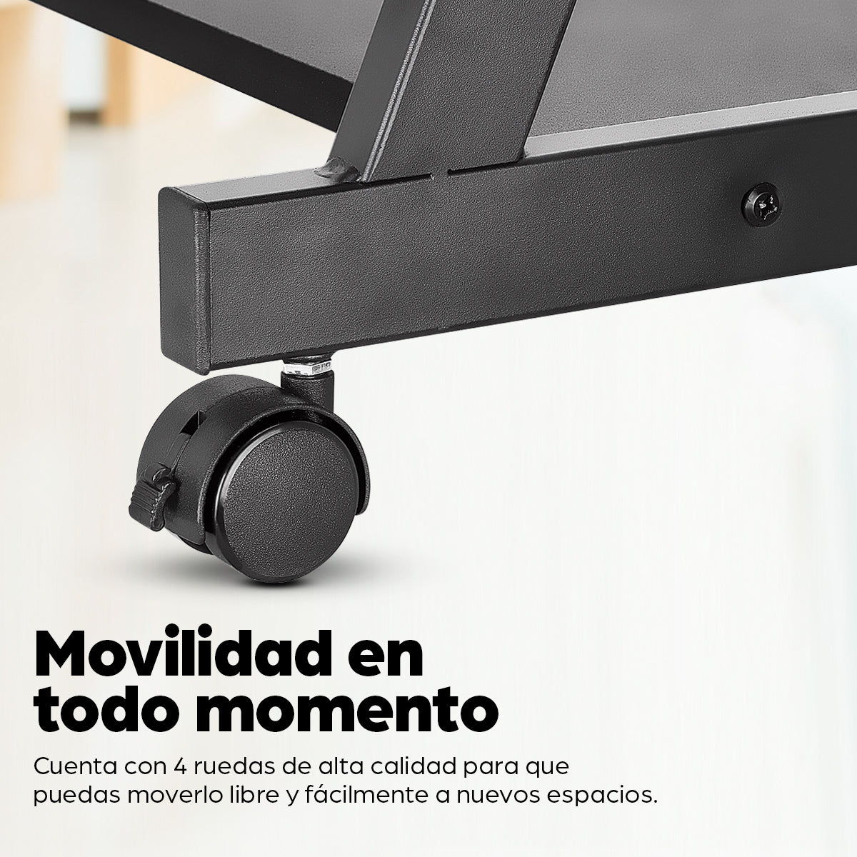 Escritorio compacto para computadora, con bandeja deslizable para teclado