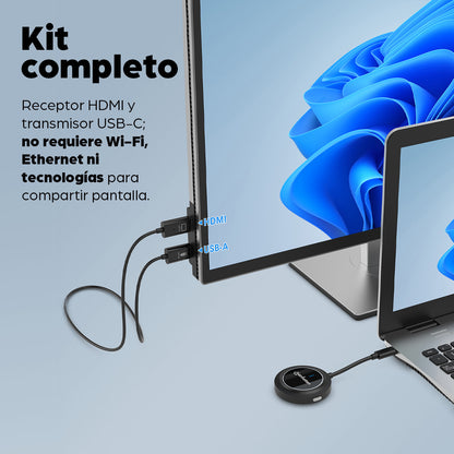 Transmisor USB-C inalámbrico HDMI 1080p