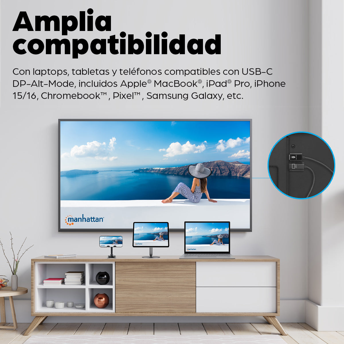 Transmisor USB-C inalámbrico HDMI 1080p