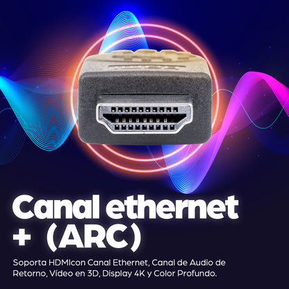 Cable HDMI de Alta Velocidad con Canal Ethernet
