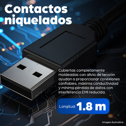 Cable USB de alta velocidad para dispositivos