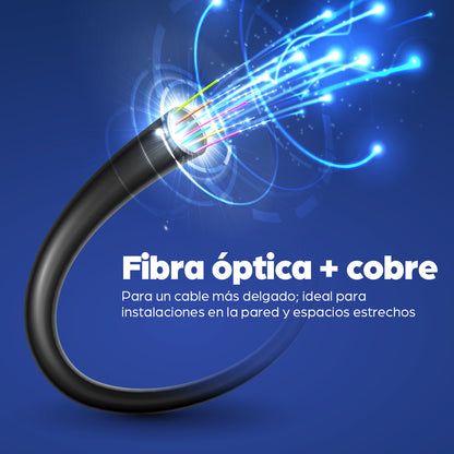 Cable Óptico Activo HDMI a HDMI con conector HDMI desmontable, Clasificación Plenum