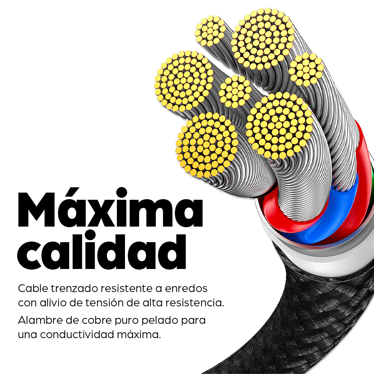 Cable de carga USB-C doble 100 W, 2 m (7 ft)