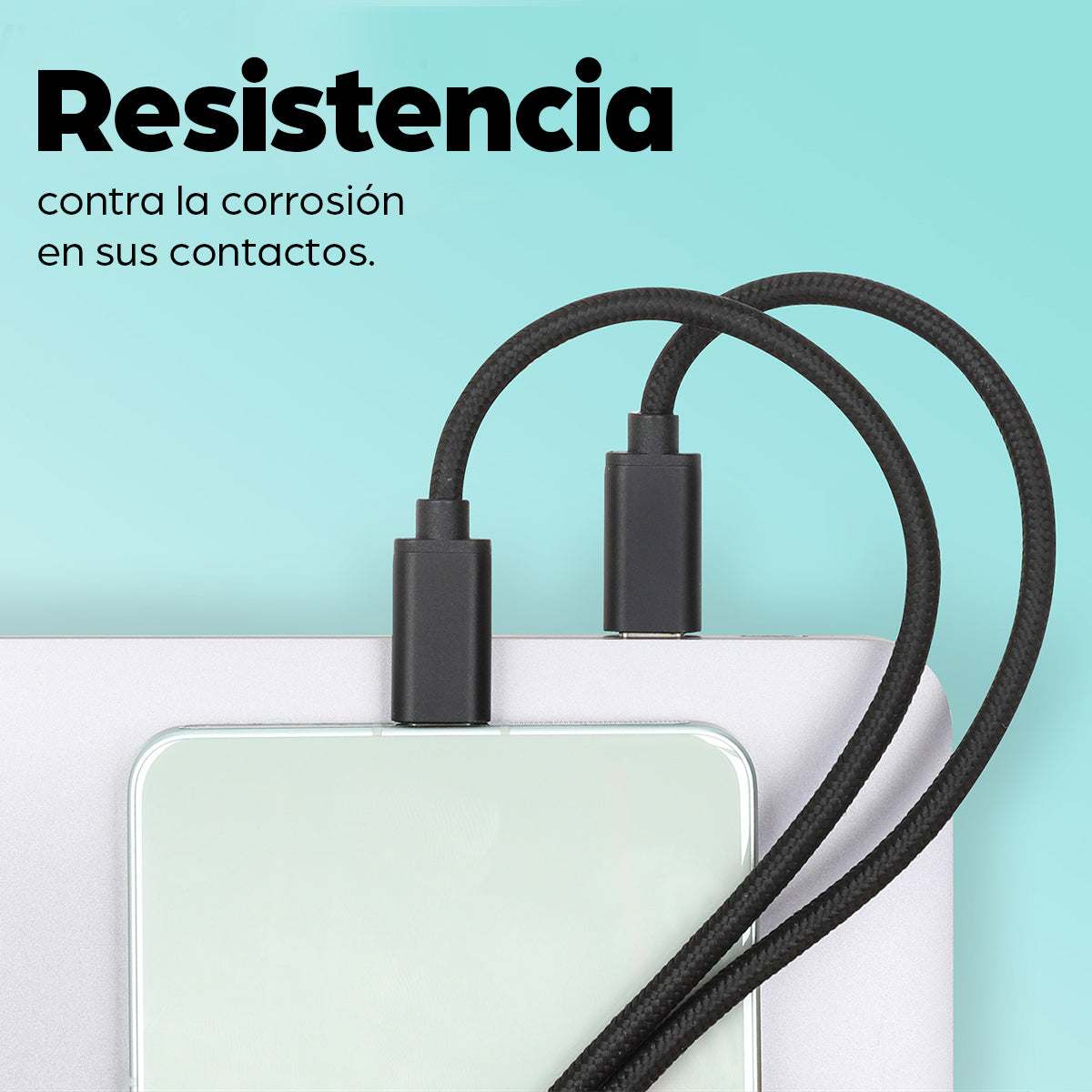 Cable de carga USB-C doble 100 W, 2 m (7 ft)