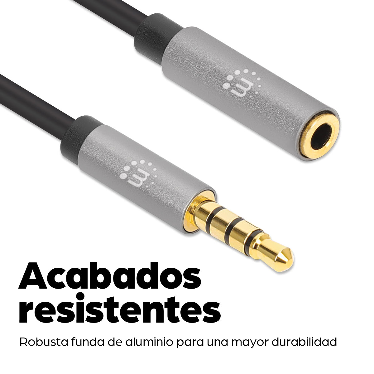 Extensión de Cable Auxiliar de Audio Estéreo