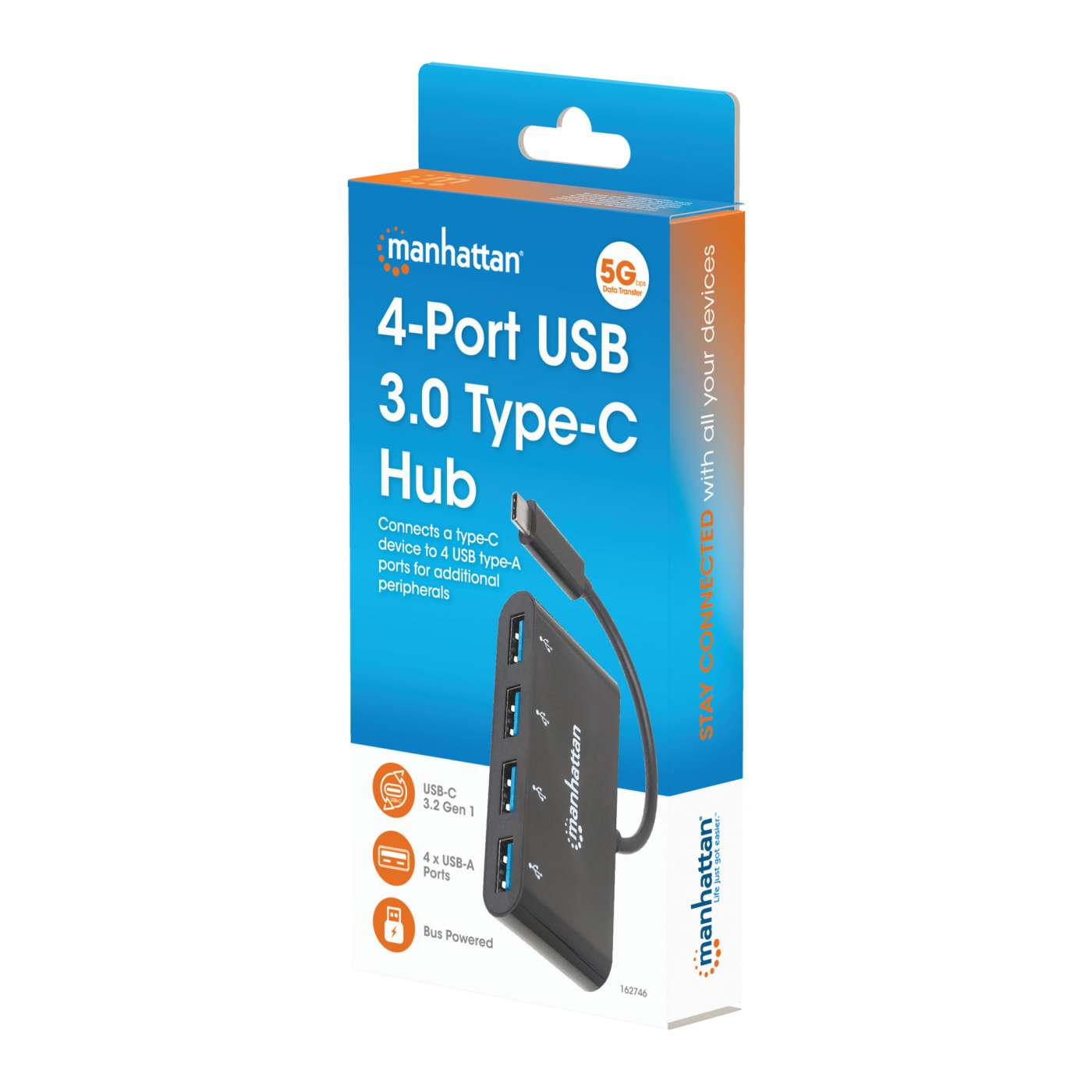 Hub USB-C 3.2 Gen 1 con 4 puertos USB-A Packaging Image 2