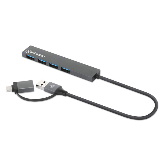 Hub de 4 puertos USB 3.2 Gen 1 con conector adaptable a Tipo C o Tipo A Image 1