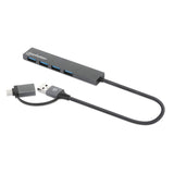 Hub de 4 puertos USB 3.2 Gen 1 con conector adaptable a Tipo C o Tipo A Image 1