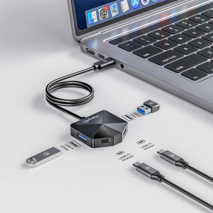 Hub USB-C/ A 3.2 con 4 puertos 2 USB-A y 2 USB-C Image 2