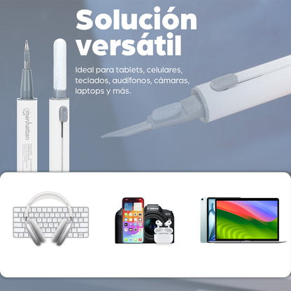 Pluma de limpieza para audífonos 3 en 1