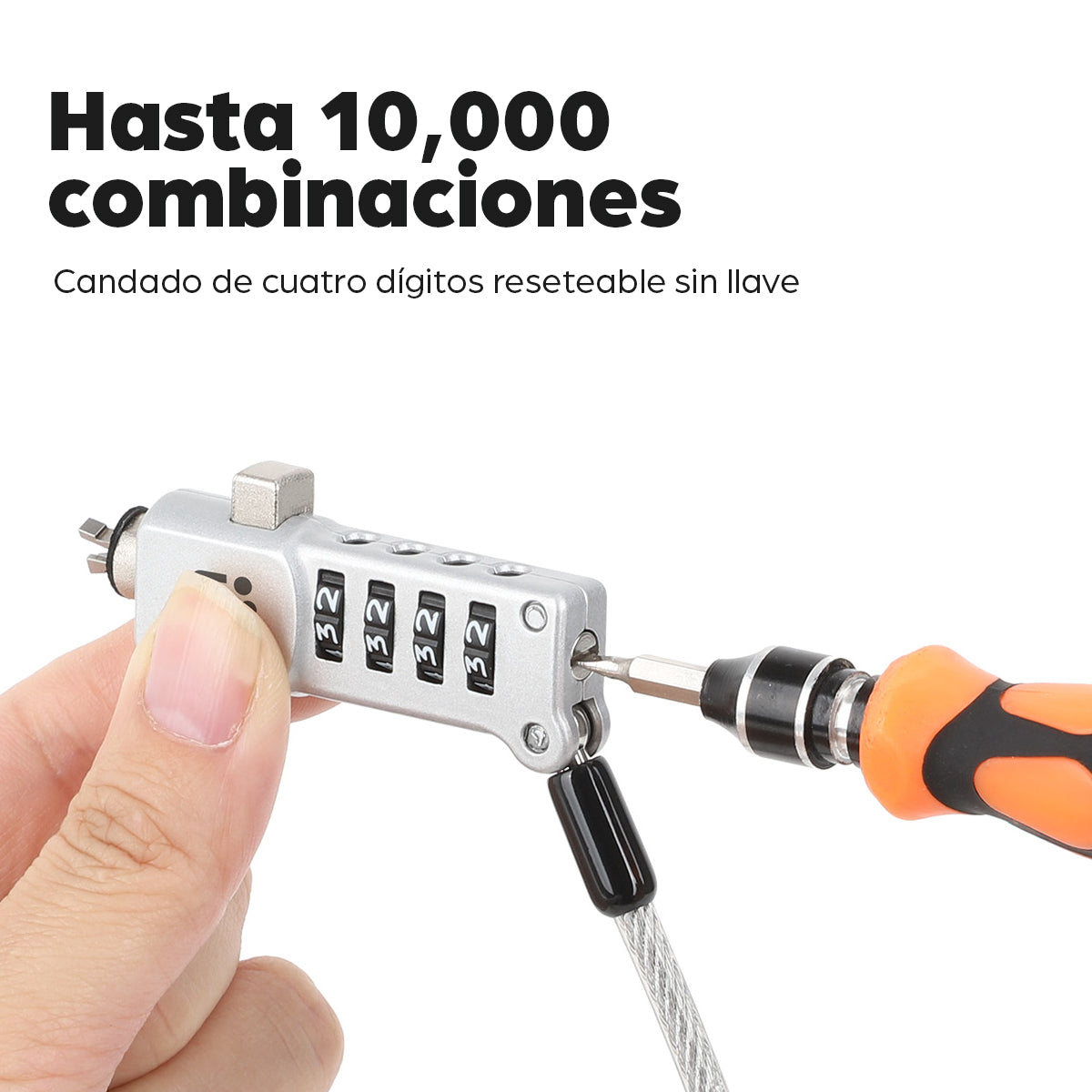 Candado con combinación para laptop 3 en 1, Noble-Wedge®, Nano y K-Slot