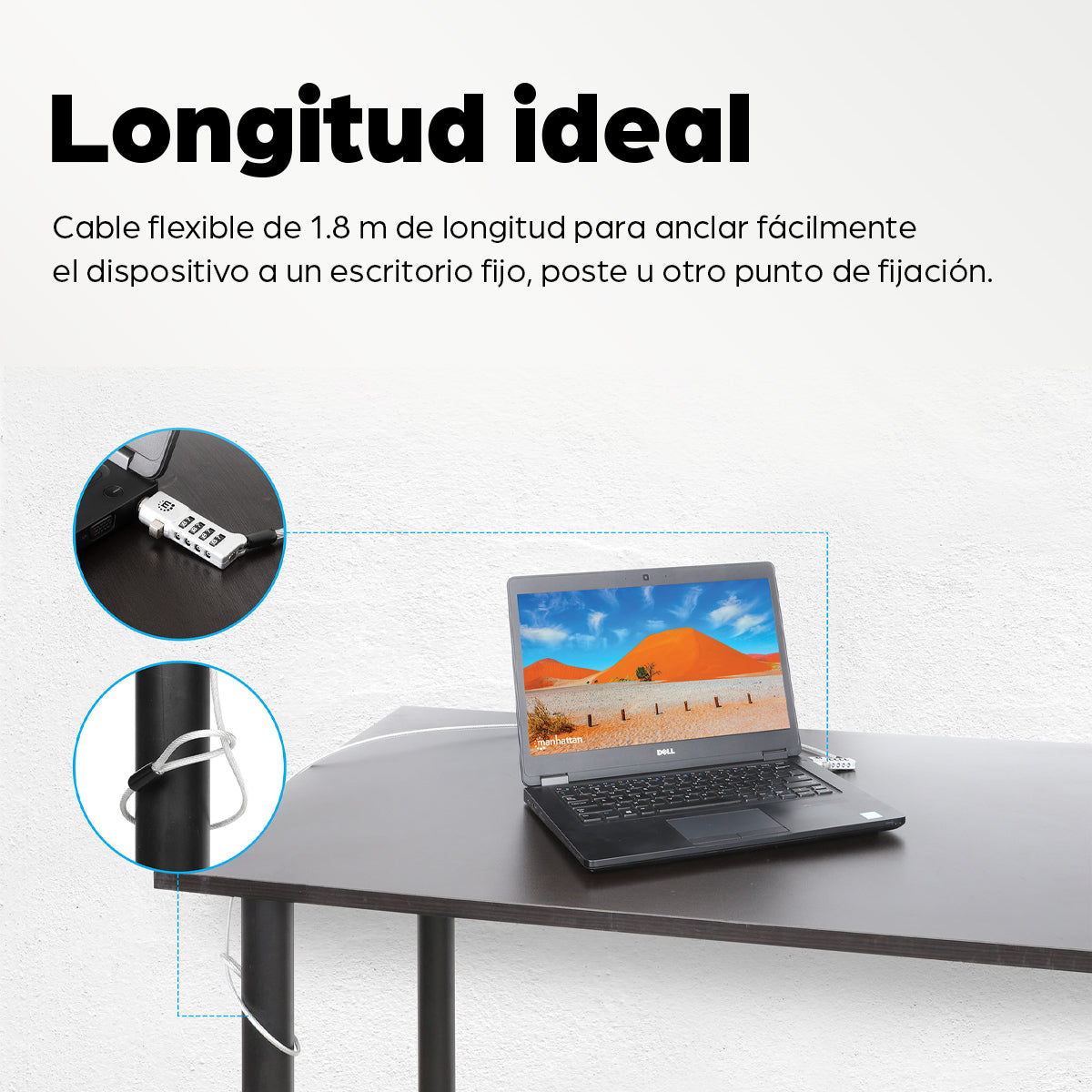 Candado con combinación para laptop 3 en 1, Noble-Wedge®, Nano y K-Slot