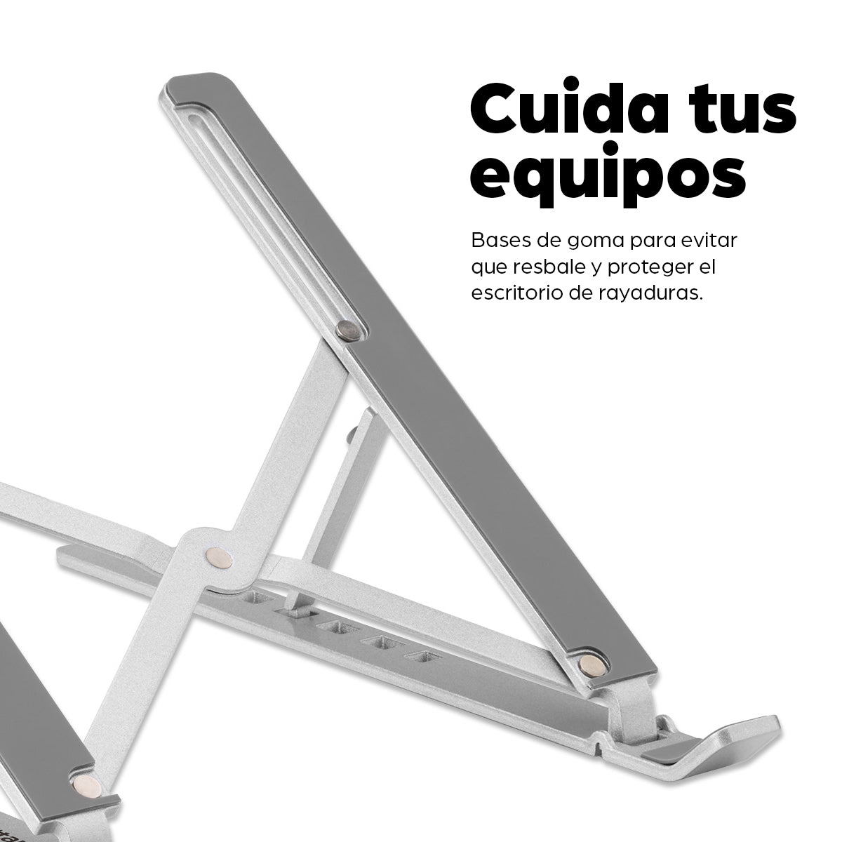 Soporte de aluminio para laptop o tablet con elevación ajustable, ECO
