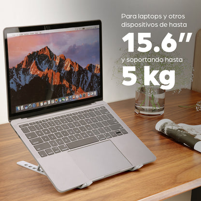 Soporte de aluminio para laptop o tablet con elevación ajustable, ECO