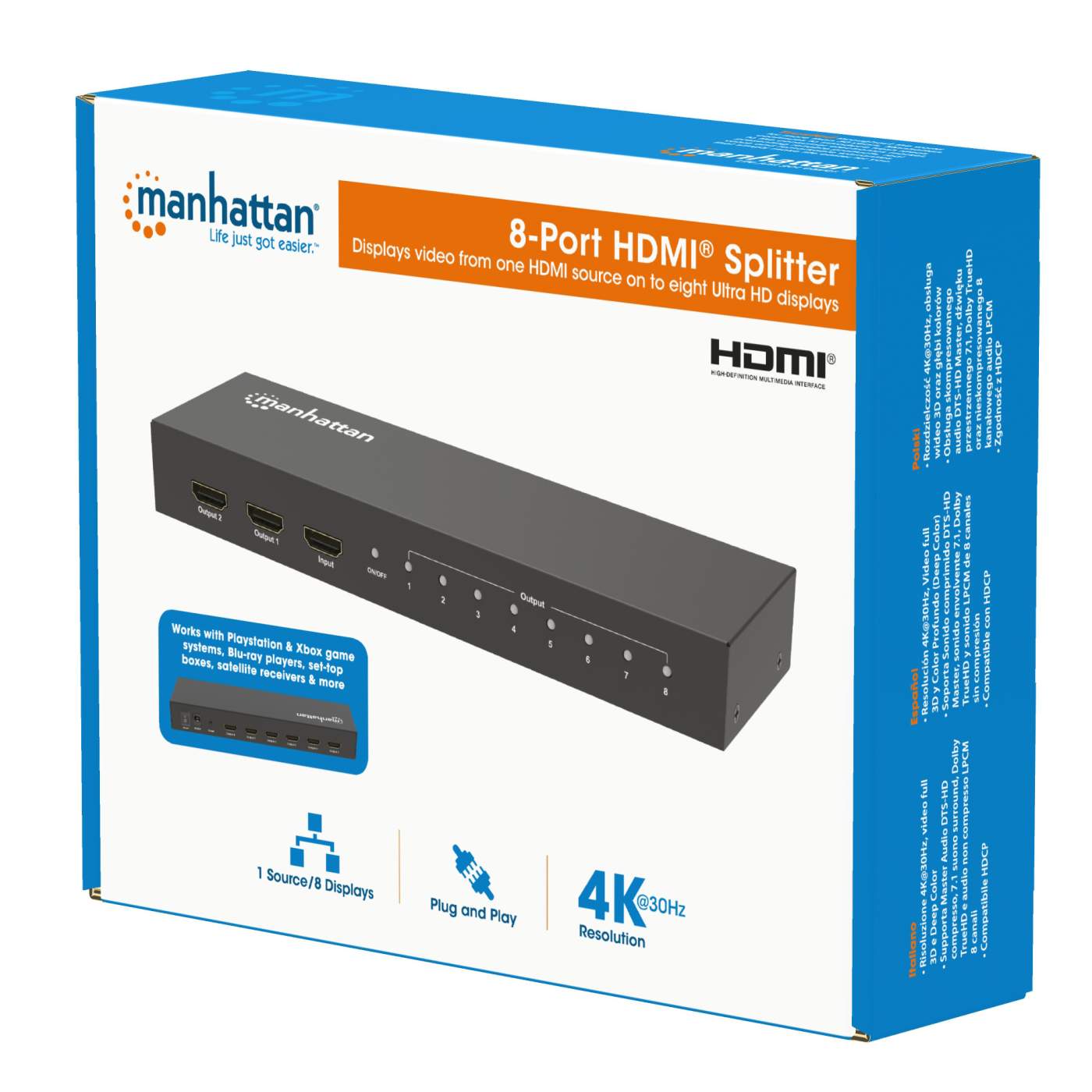 Divisor HDMI 4K de 8 puertos Packaging Image 2