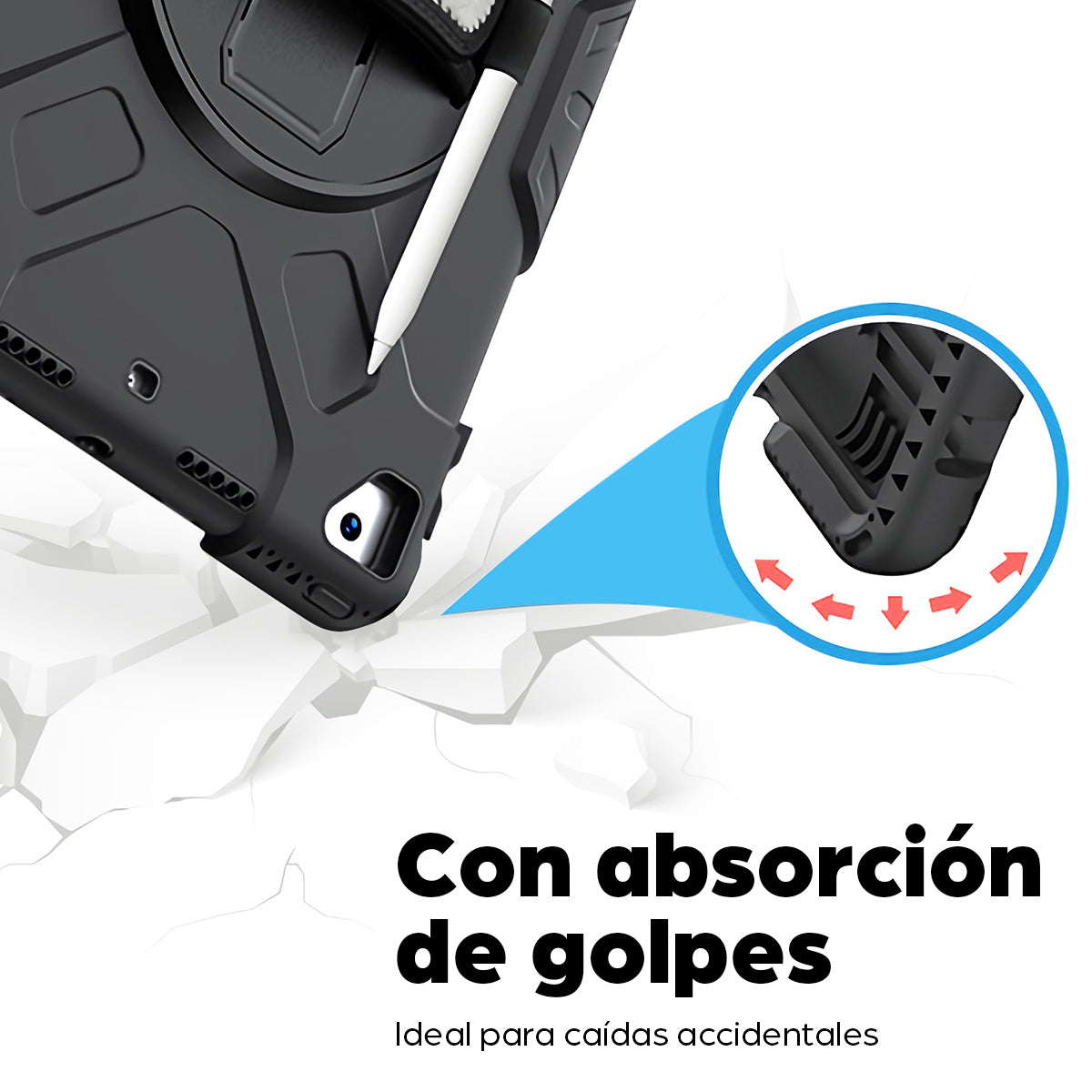 Funda rígida de uso rudo para iPad® de 10.2" (8ª y 9ª Gen)