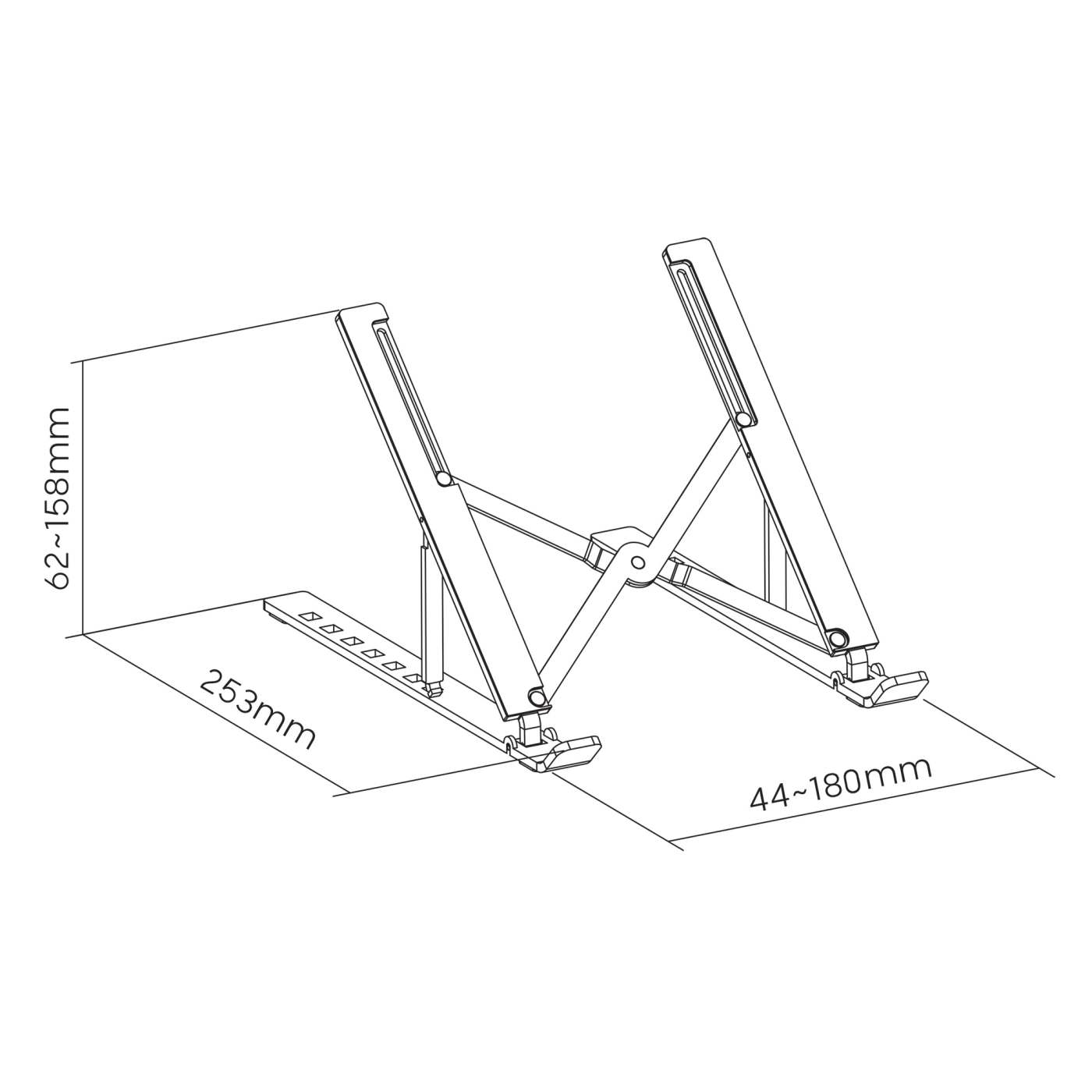 Soporte de aluminio para laptop o tablet con elevación ajustable, ECO Image 13