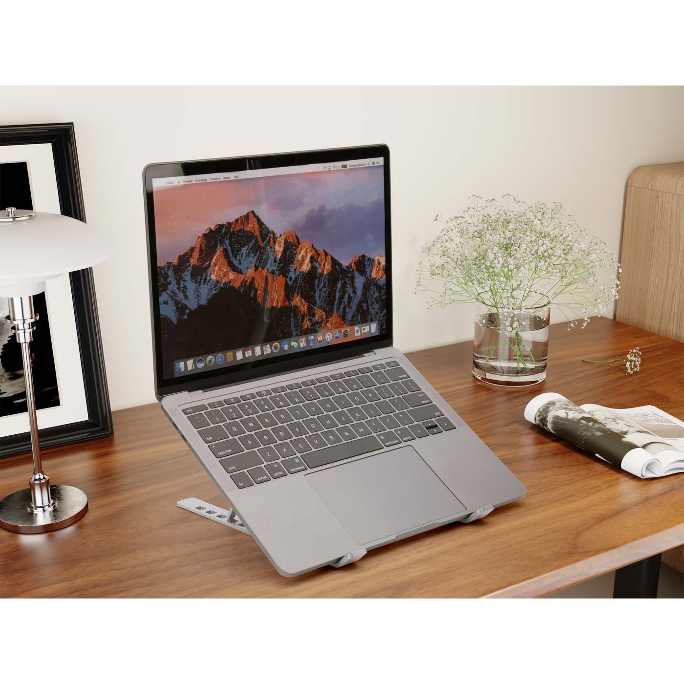 Soporte de aluminio para laptop o tablet con elevación ajustable, ECO Image 5