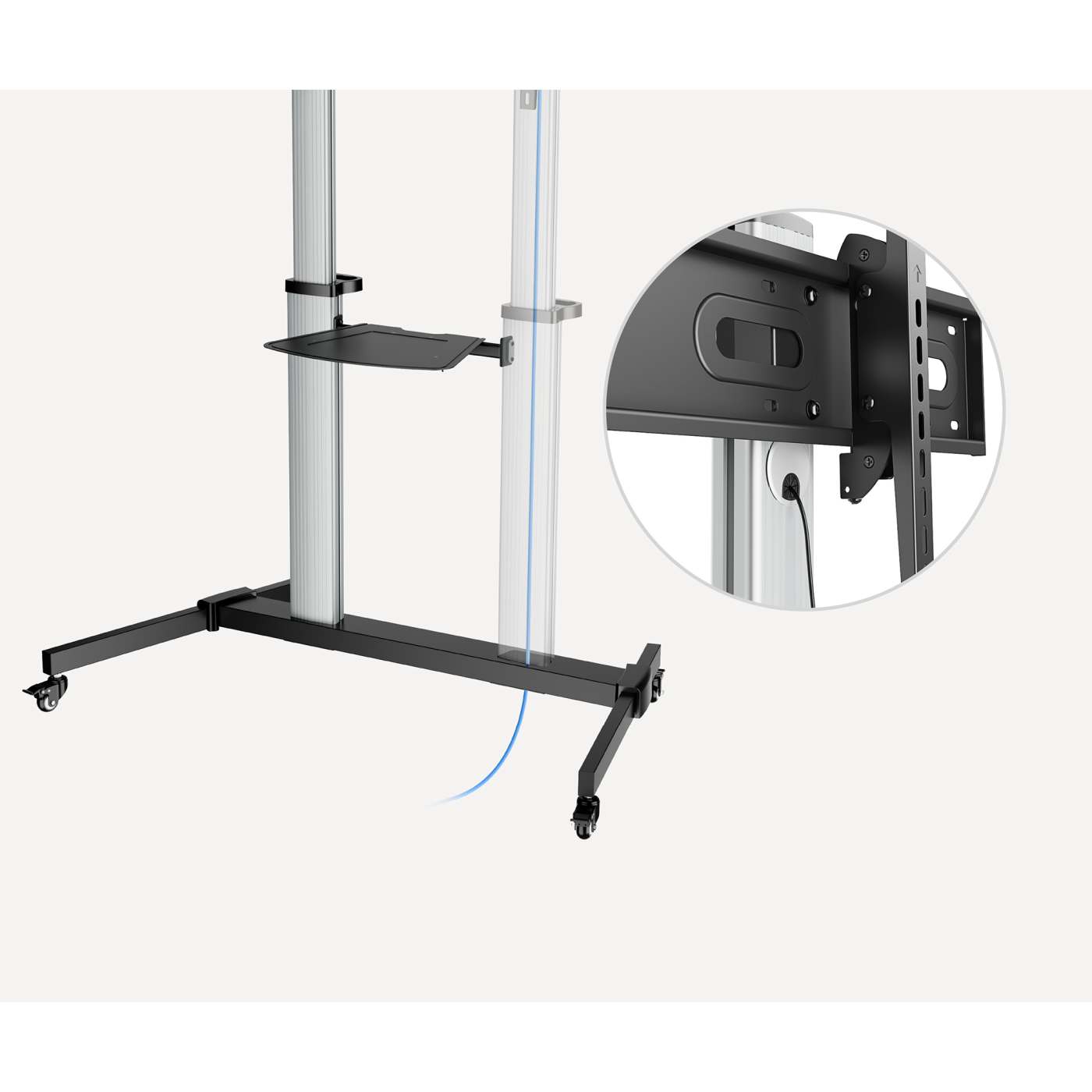 Soporte de aluminio ajustable en altura para TV multimedia, de 60» a 100 Image 12