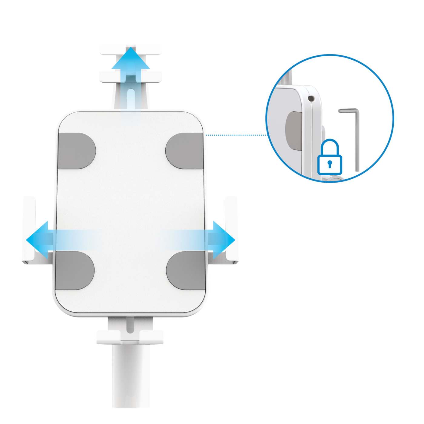 Soporte antirrobo de piso para Tablet o iPad de 7.9" a 11" Image 10