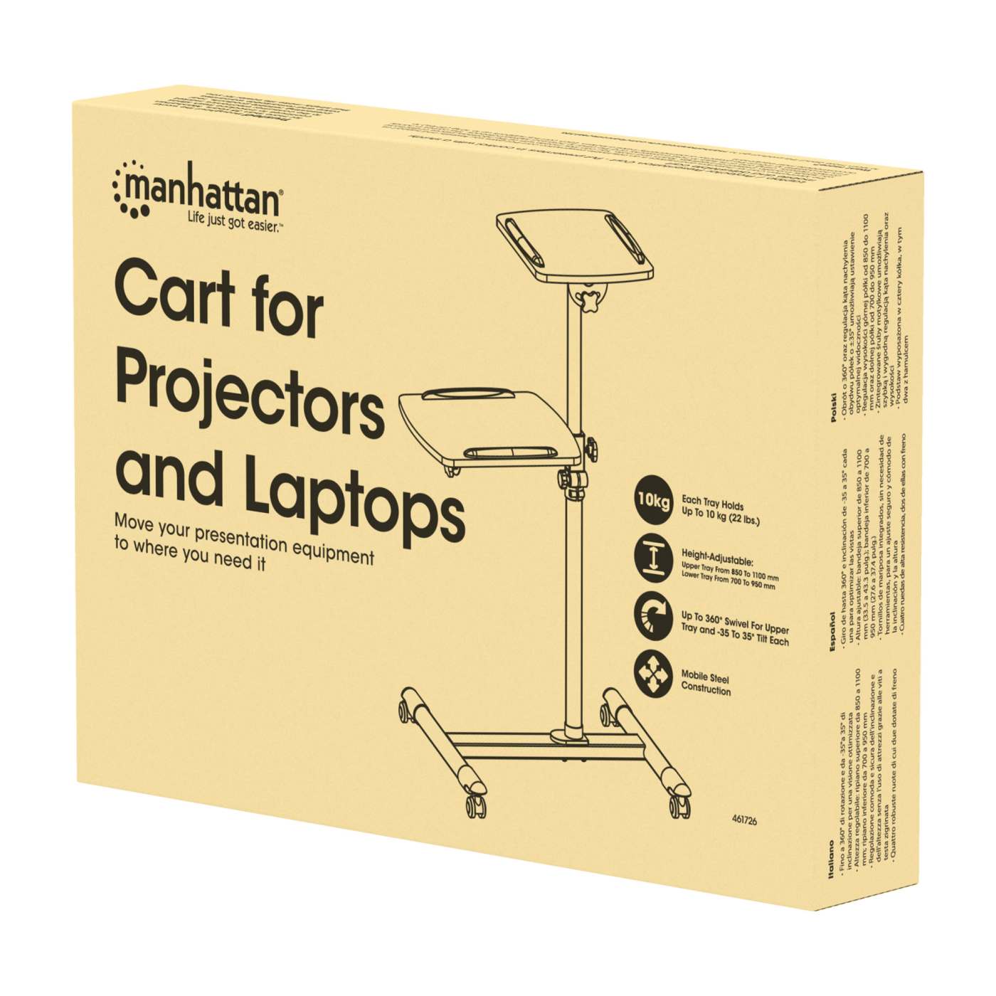 Soporte de carrito para proyectores y laptops Packaging Image 2