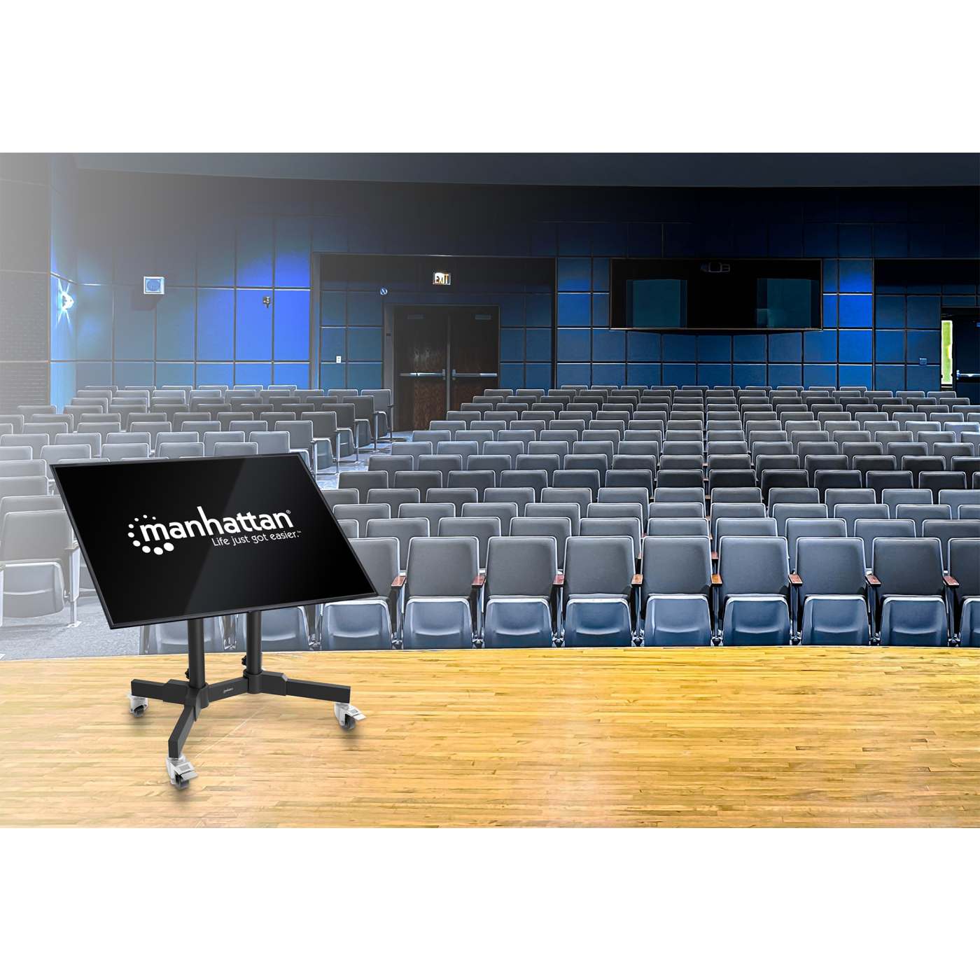 Soporte de carrito compacto con altura ajustable de TV para 23" a 70" Image 2
