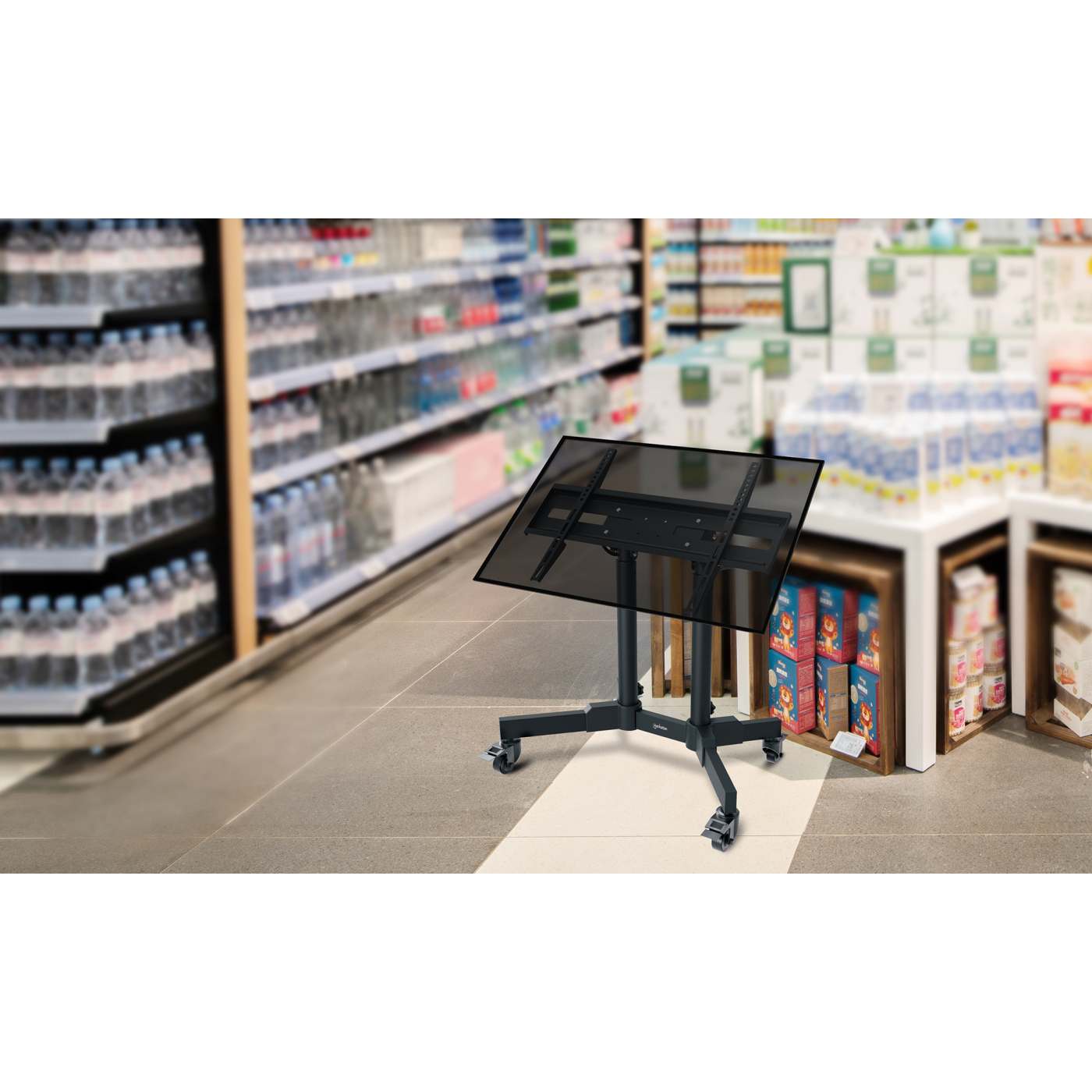 Soporte de carrito compacto con altura ajustable de TV para 23" a 70" Image 8