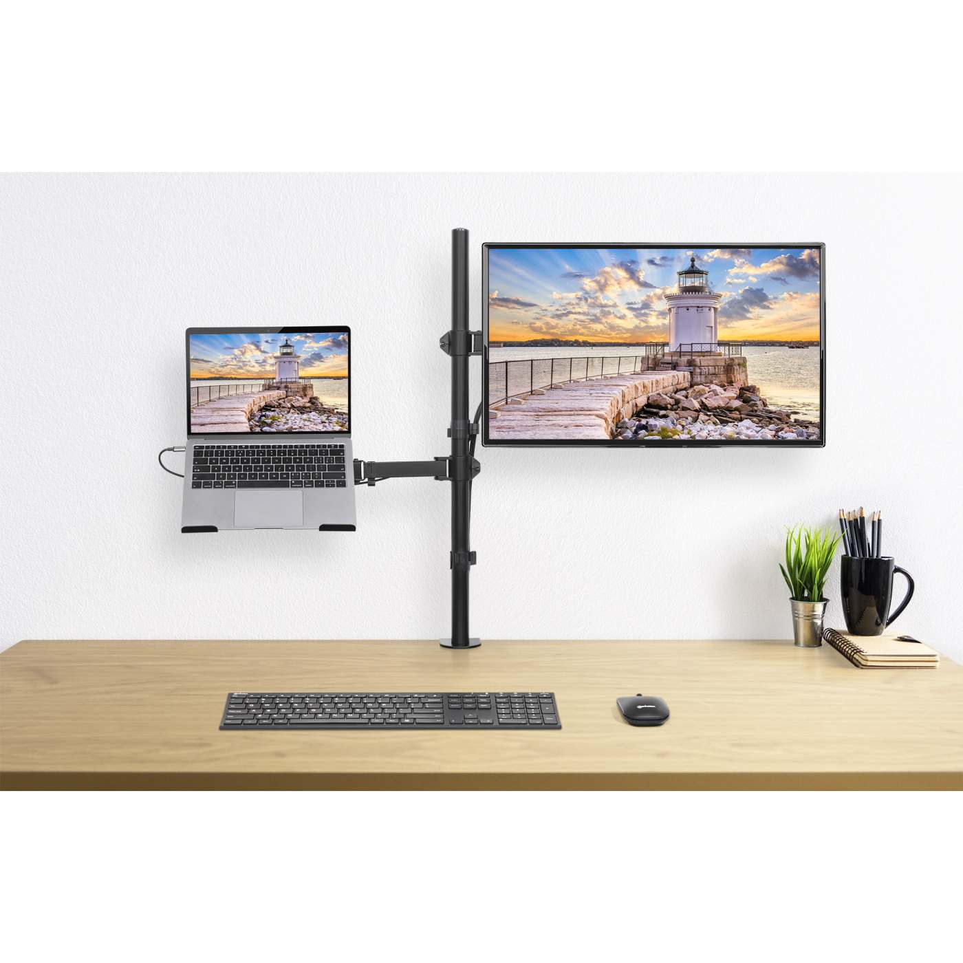 Soporte combinado de escritorio para laptop y monitor de 13" a 32" Image 9