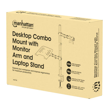 Soporte combinado de escritorio para laptop y monitor de 13" a 32" Packaging Image 2