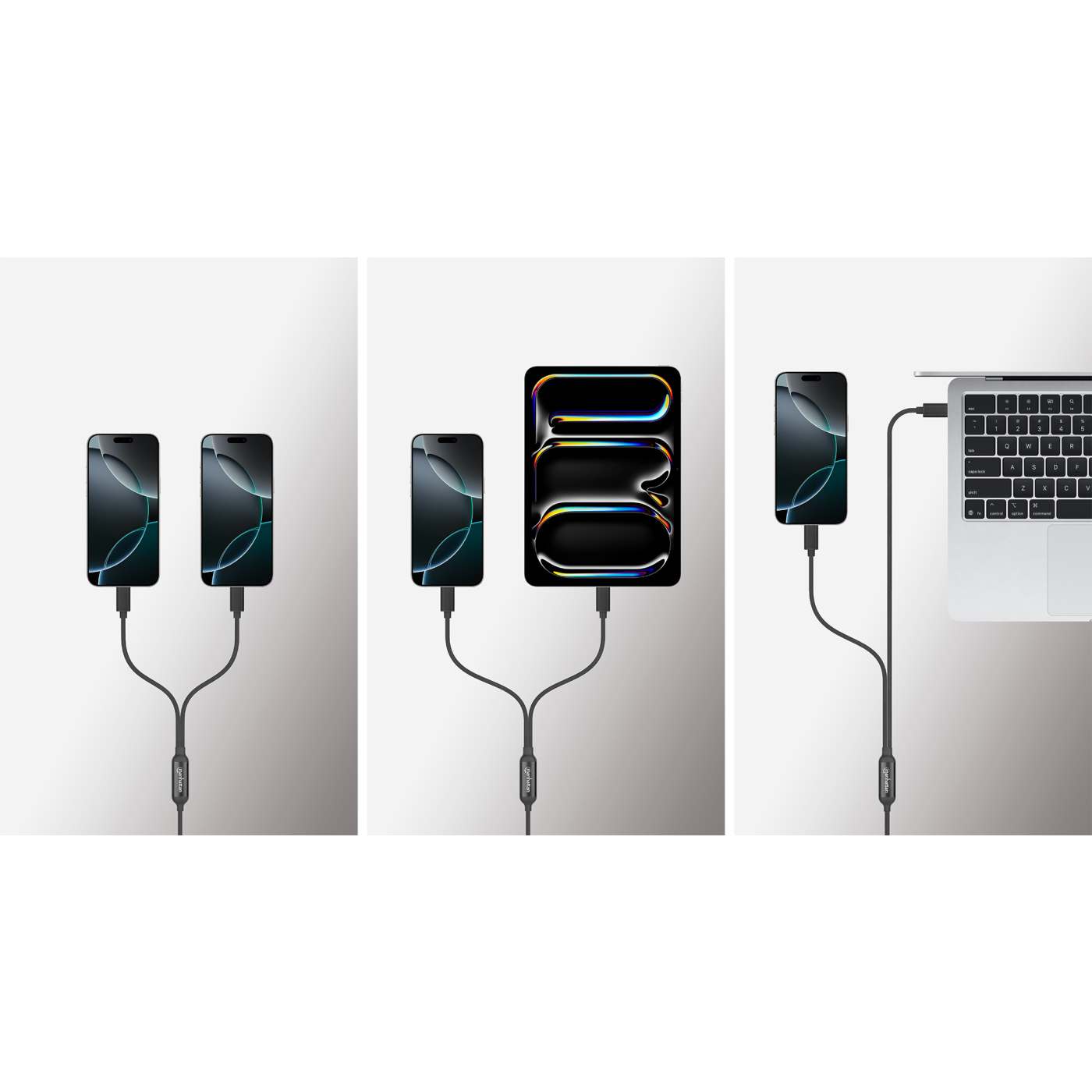 Cable de carga USB-C doble 100 W, 2 m (7 ft) Image 8