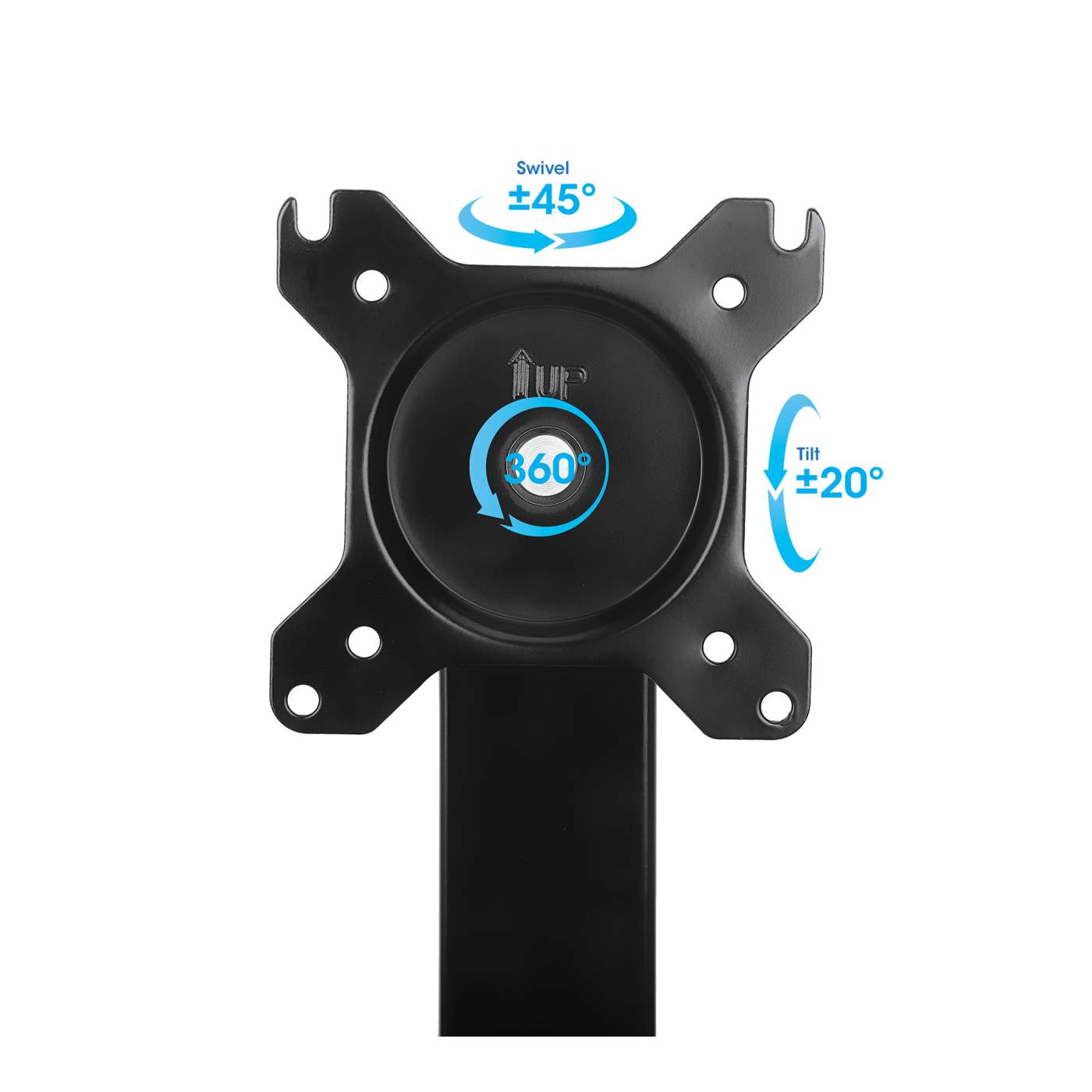 Soporte de escritorio para un solo monitor con pistón de gas para ajuste de altura Image 10