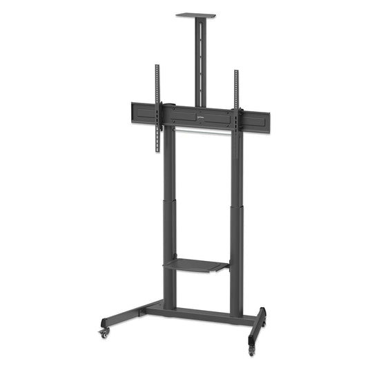 Carrito para TV multimedia de pantalla grande con ajuste de altura sin herramientas, para pantallas de 60" a 120" Image 1