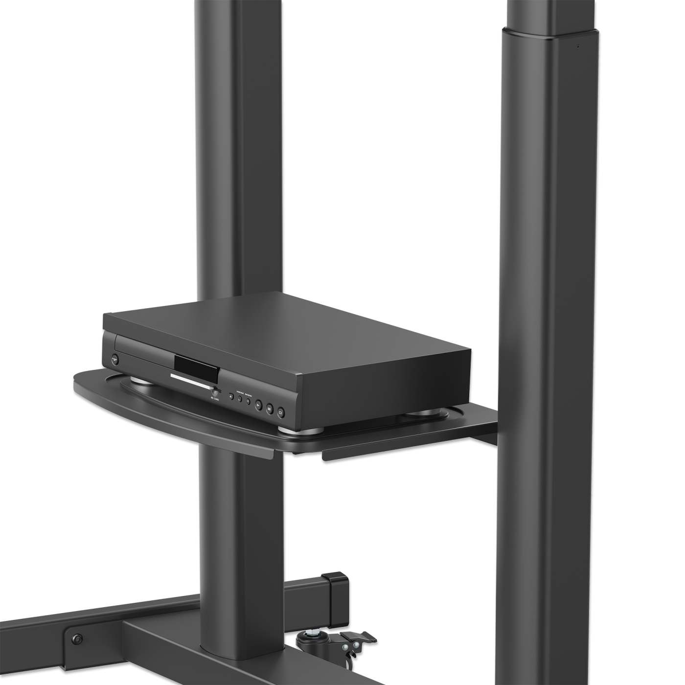 Carrito para TV multimedia de pantalla grande con ajuste de altura sin herramientas, para pantallas de 60" a 120" Image 10