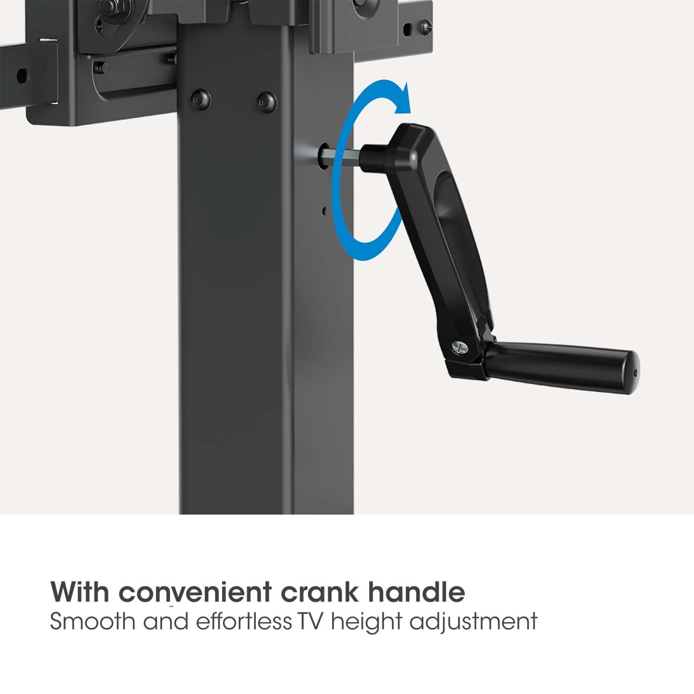 Carrito para TV multimedia de pantalla grande con ajuste de altura sin herramientas, para pantallas de 60" a 120" Image 6