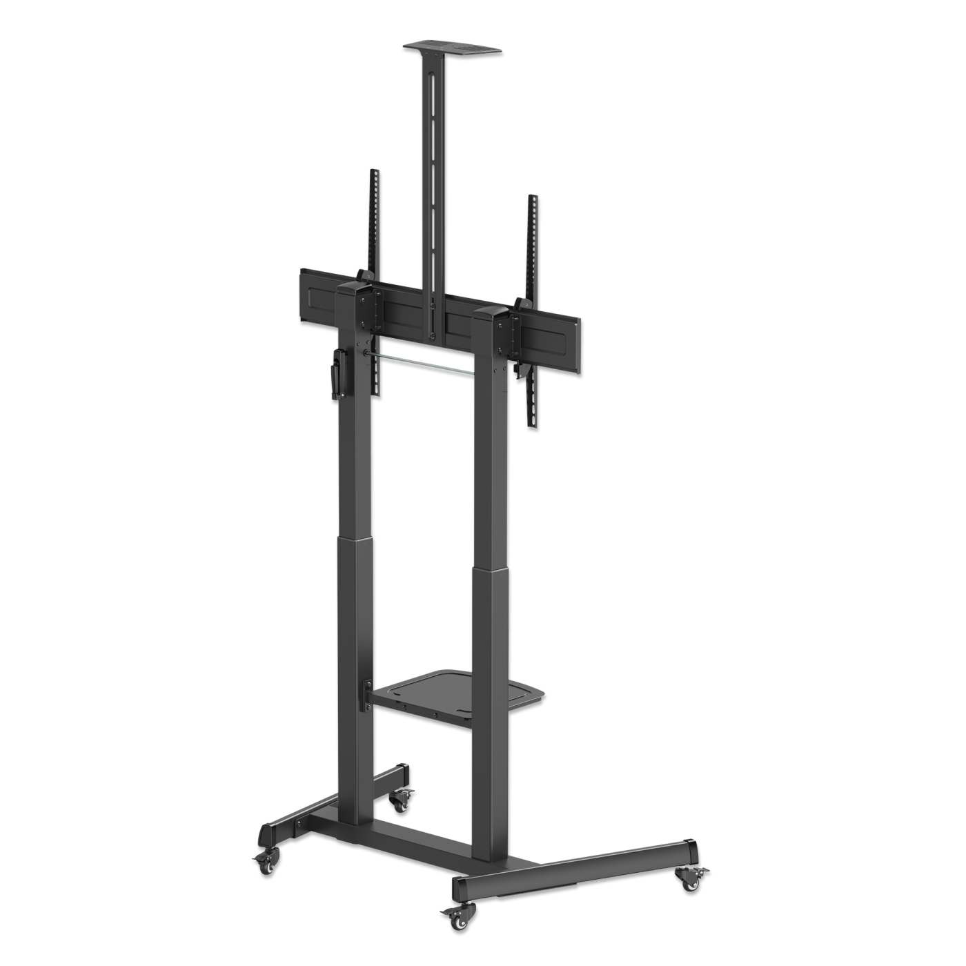 Carrito para TV multimedia de pantalla grande con ajuste de altura sin herramientas, para pantallas de 60" a 120" Image 7