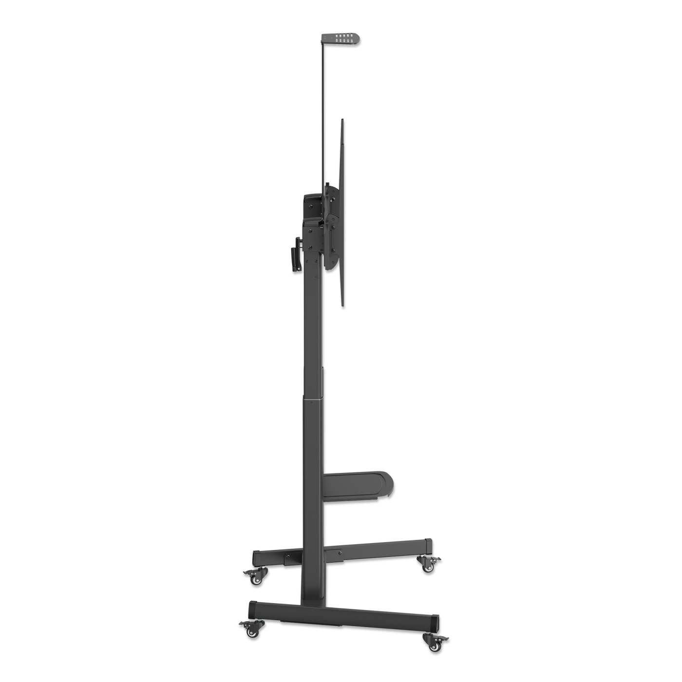 Carrito para TV multimedia de pantalla grande con ajuste de altura sin herramientas, para pantallas de 60" a 120" Image 9