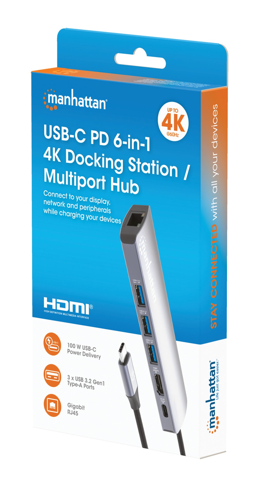 Base de conexión USB-C PD 6 en 1 4K / Hub multipuerto Packaging Image 2