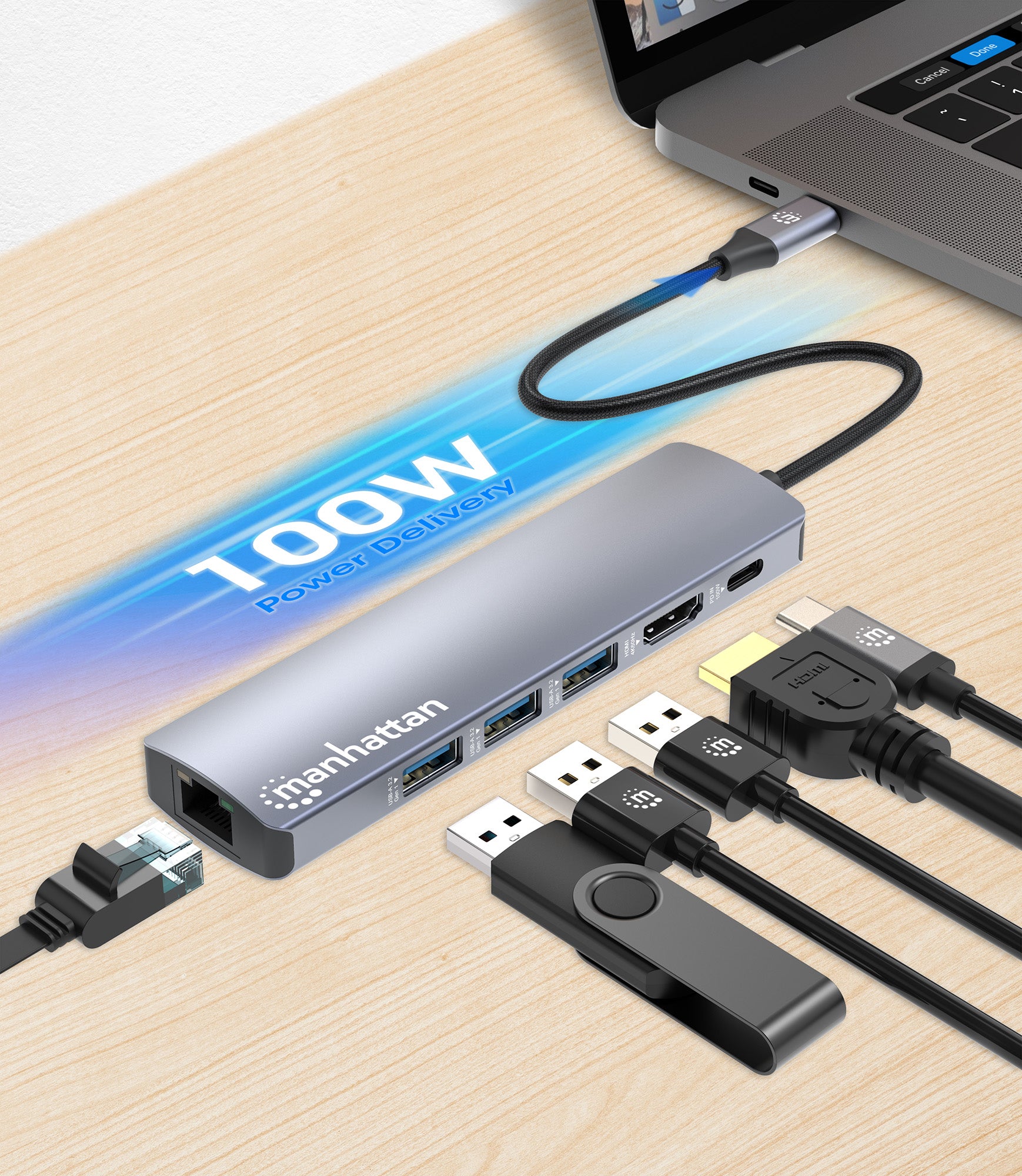 Base de conexión USB-C PD 6 en 1 4K / Hub multipuerto Image 8