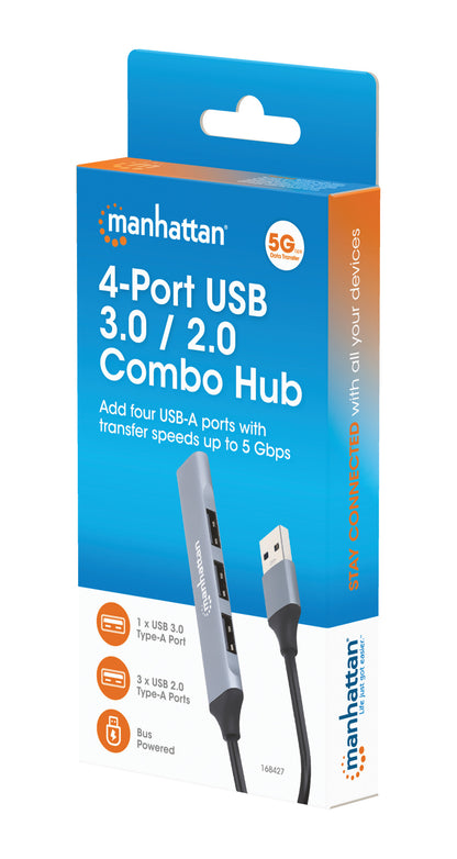 Hub USB combinado con 4 puertos Tipo A Packaging Image 2