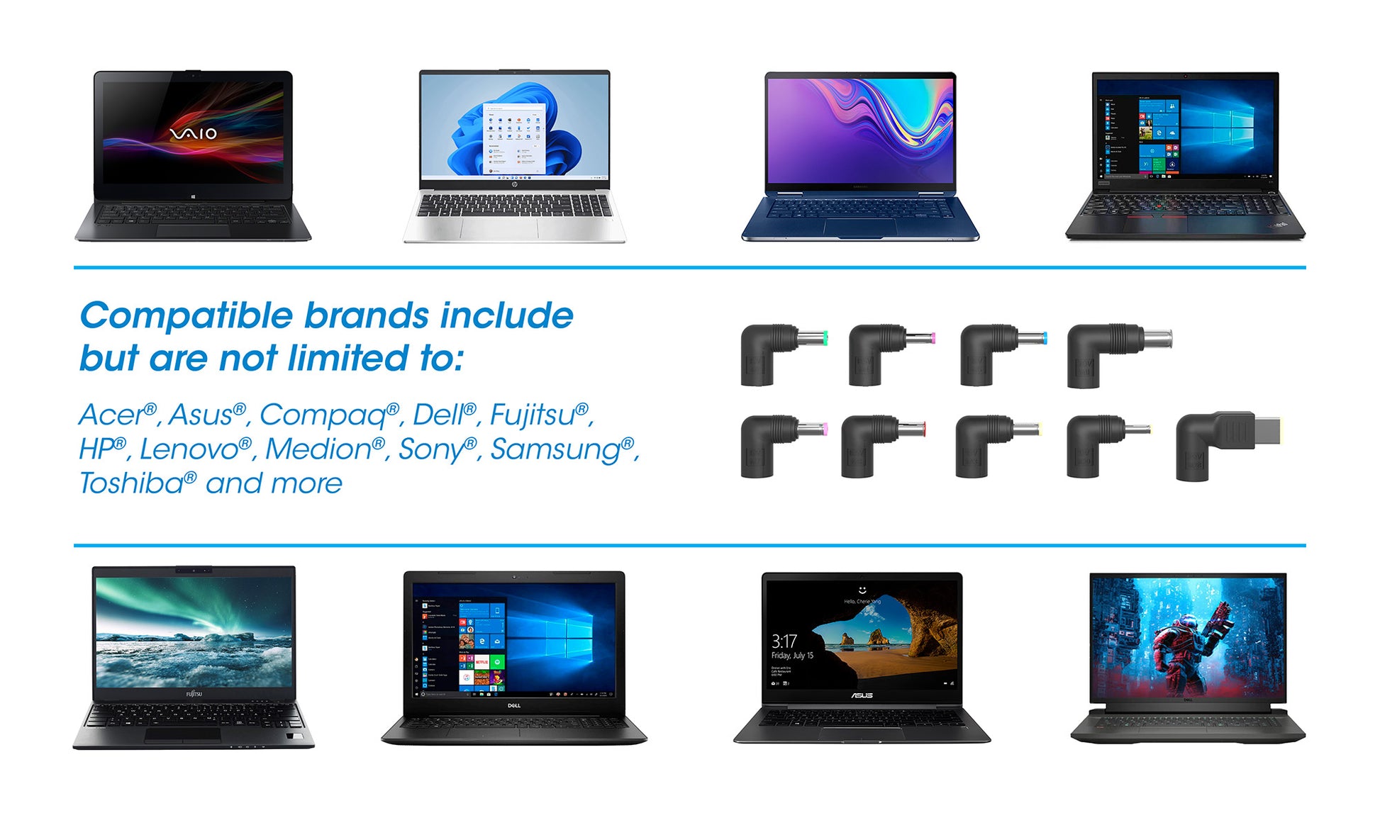 Cargador universal de CA para laptop - 65 W Image 12